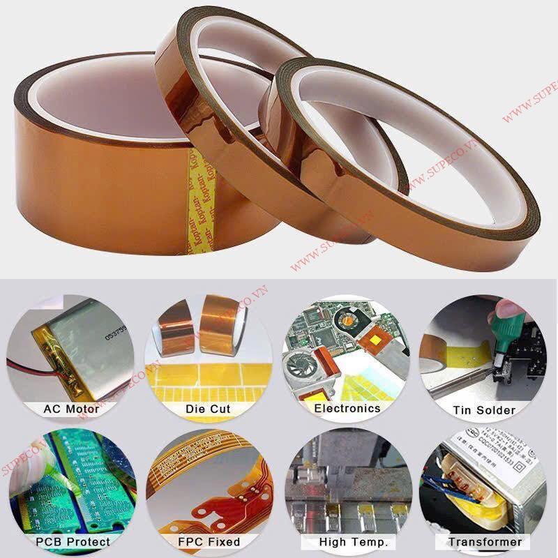 Băng keo Kapton 50 mic chịu nhiệt cao